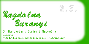 magdolna buranyi business card
